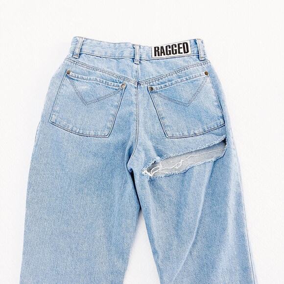 The Ragged Priest Straight Leg Light Wash Denim Jeans Rip SZ28 - Picture 8 of 9